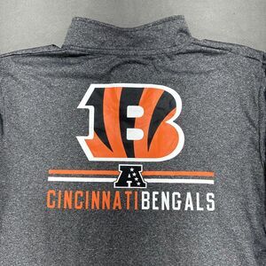 Cincinnati Bengals NFL Team Apparel Men Extra Large Shirt Gray  Pullover 1/4 Zip